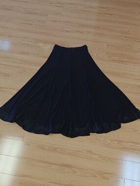 Chrisanne Black Flared Smooth Dance Skirt - Women